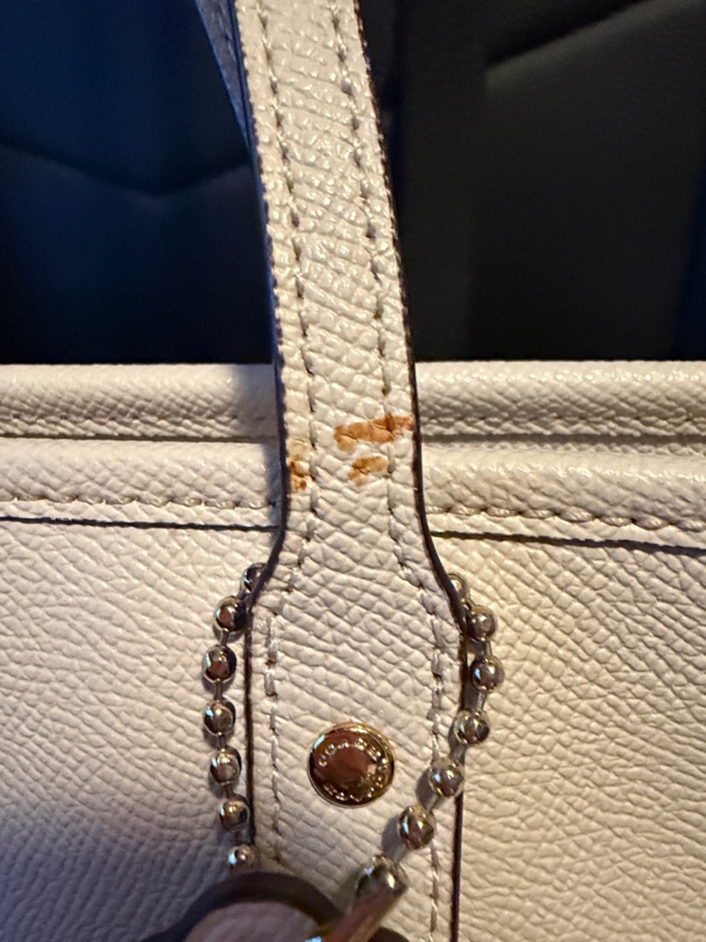 Coach City Zip Tote in Chalk - Picture 6 of 12